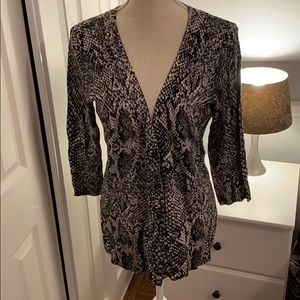 NWT snake print cardigan